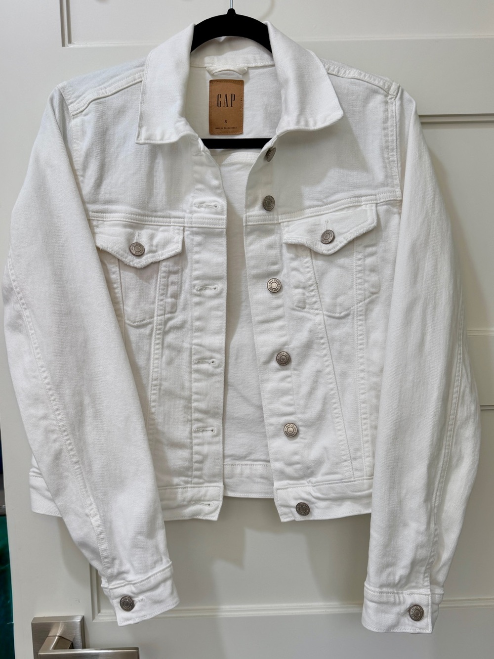 GAP Icon White Denim Jacket S EUC